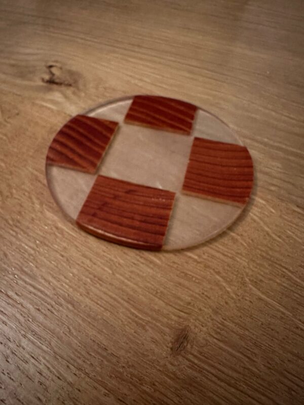 Sottuveri Unici - Sous-verres ronds résine epoxy & bois – Design graphique et artisanat contemporain